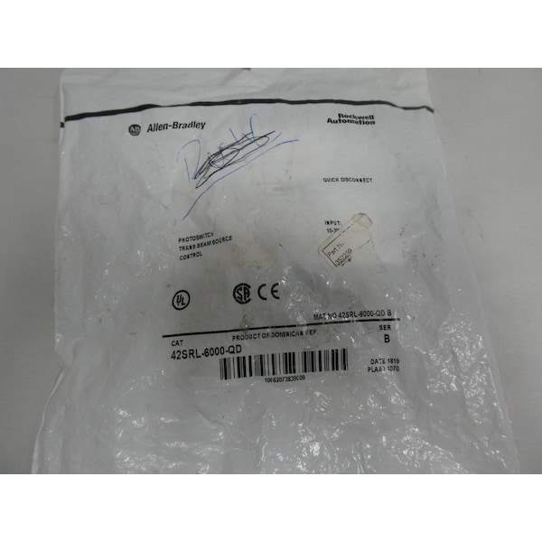 Allen Bradley PHOTOSWITCH SER B 10-30V-DC SENSOR FOTOELÉCTRICO - 42SRL-6000-QD