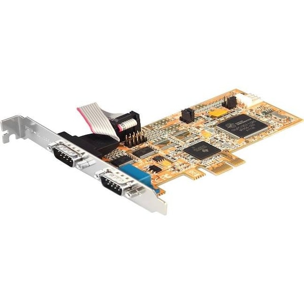 Antaira 2-Port RS-232 PCI Express Card, Support Power Over Pin-9 - MSC-202A-V2
