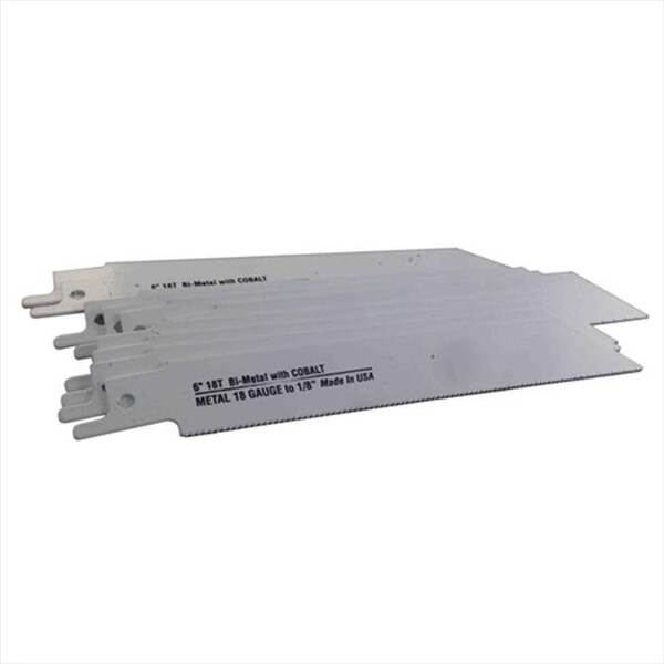 Disston Disston 6476 Blu-Mol 6 In. 18 Tpi Metal Cutting Bi-Metal Reciprocating Saw Blade; 10 Pack - 6476