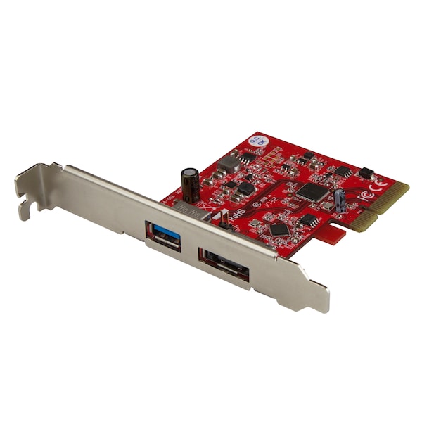 Startech.Com 2 Port USB 3.1 (10Gbps) + eSATA PCIe Card, 1x USB-A 1x eSATA - PEXUSB311A1E