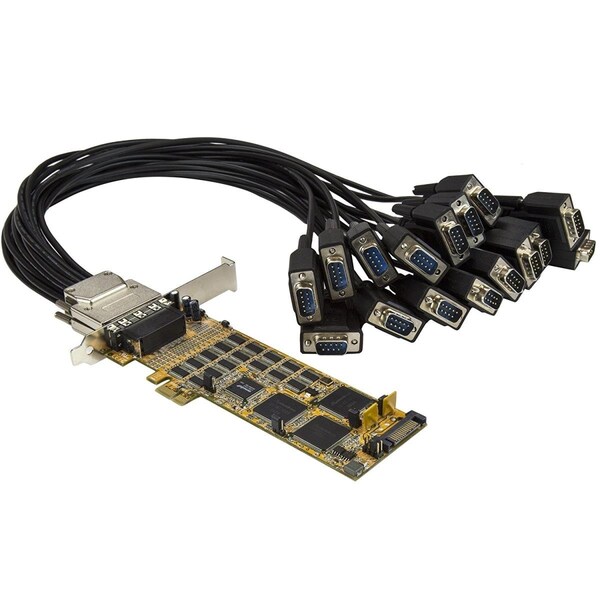 Dynamicfunction 16 Port Low-Profile Serial Card - High - Speed PCIe Serial Adapter - DY905423