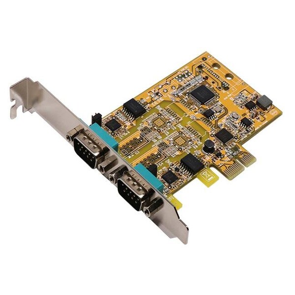 Antaira 2-Port RS232/422/485 PCI Express Card w/Surge and Isolation - MSC-202C-SI