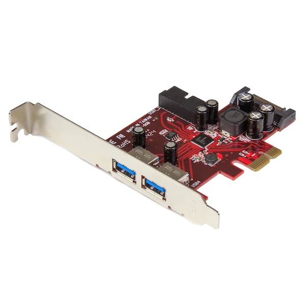 Startech.Com 4Port PCIe USB 3.0 Adapter Card -2 Motherboard-Style Headers - PEXUSB3S2EI