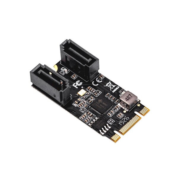 Iocrest 2 Port SATA III 6Gb-s M.2 22x42 Controller Card - SI-ADA40149