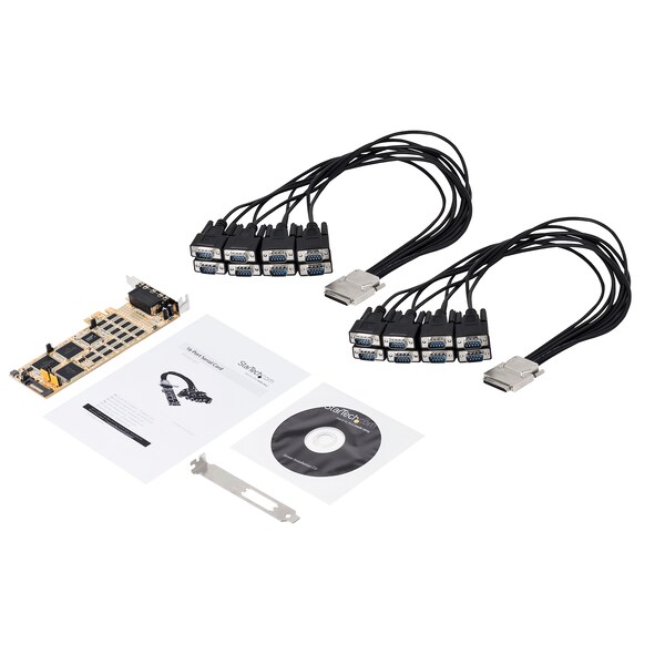 Startech.Com 16-Port PCI Express Serial Card with 16 DB9 RS232 Ports - PEX16S550LP