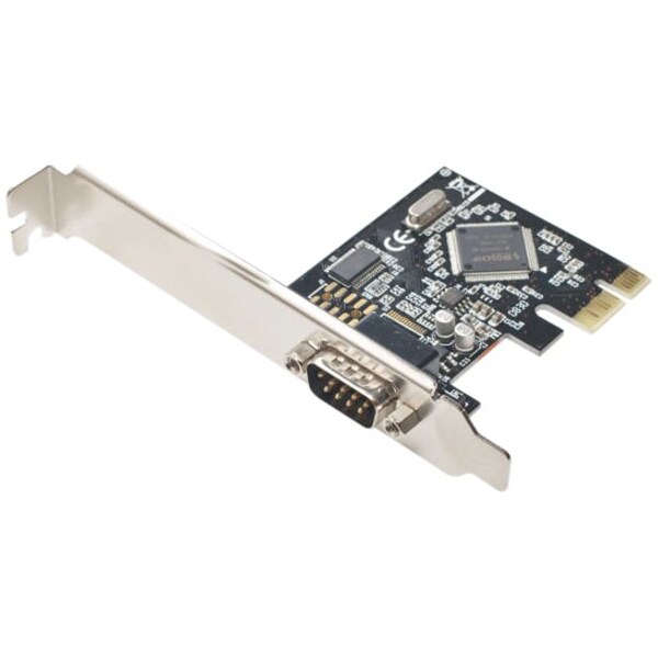 Syba Pcie 1X Db9 Port Serial Card, Moschip 9901 Chipset, w/ Low Profile - SD-PEX15021