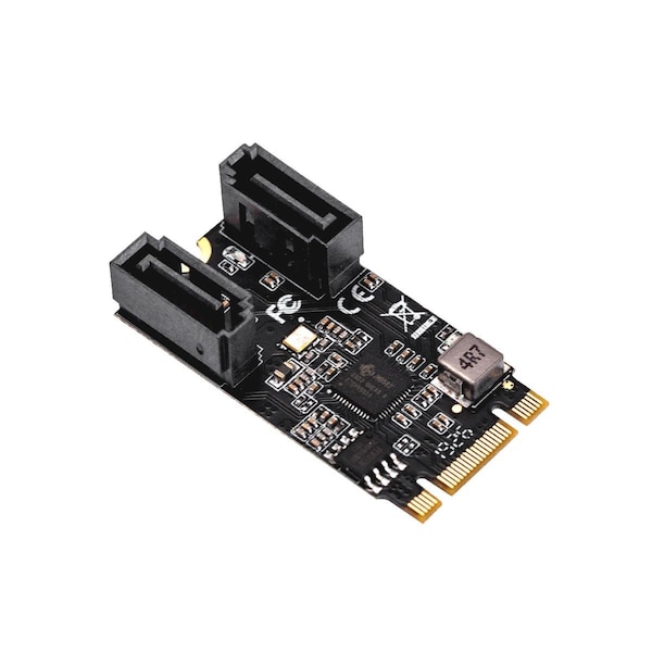 Iocrest 2 Port SATA III 6Gb-s M.2 22x42 Controller Card - IO480706