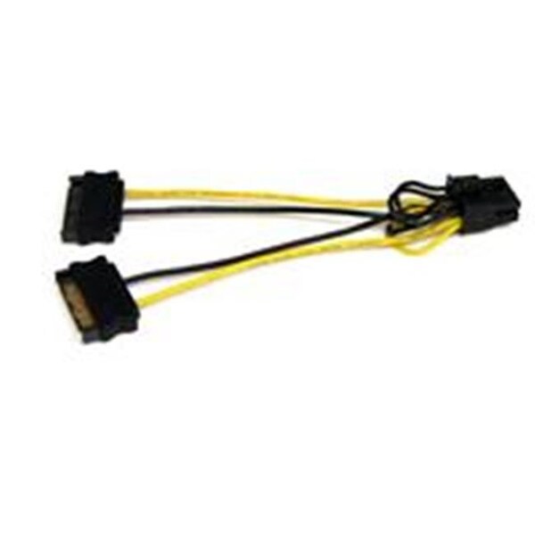 Dynamicfunction 6 in. SATA Power to 8 Pin PCI Express Video Card Power Adapter - DY712520