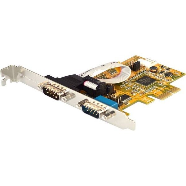 Antaira 2-Port RS-232 PCI Express Card with Oxford Single Chip, Support Power Over Pin-9 - MSC-202A1