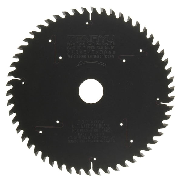 Muebles Para El Hogar 210 Dia. x 30 mm PTFE Coated Plunge Cut Saw Blade - 54 Teeth - MU3311839