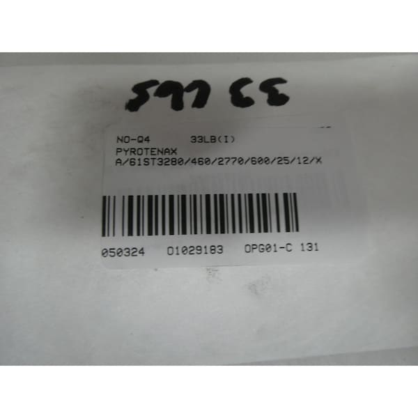 Cable de cordón de calefacción aislado con mineral Pyrotenax de 600V-AC - A/61ST3280/460/2770/600/25/12/X