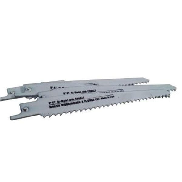 Disston Disston 6480-5T Blu-Mol 6 In. 6 Tpi Wood Cutting Bi-Metal Reciprocating Saw Blade; 5 Pack - 6480-5T