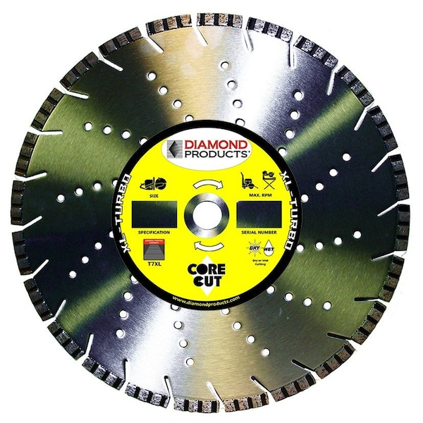 Diamond Products 14x125x1 XL-Turbo Turbo High Speed Diamond Blade - 19312