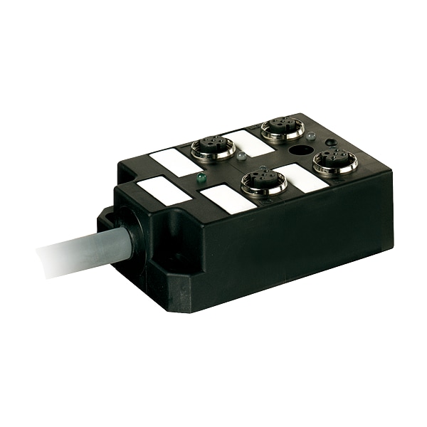 Murr Elektronik PASIVO-DI0° PLÁSTICO, 4XM12, 5POL, CABLE PRE-CABLEADO, 10.0m PUR-JB 8*0, 34+3*0, 75 - 27834