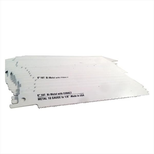 Disston Disston 6476-50 Blu-Mol 6 In. 18 Tpi Metal Cutting Bi-Metal Reciprocating Saw Blade; 50 Pack - 6476-50