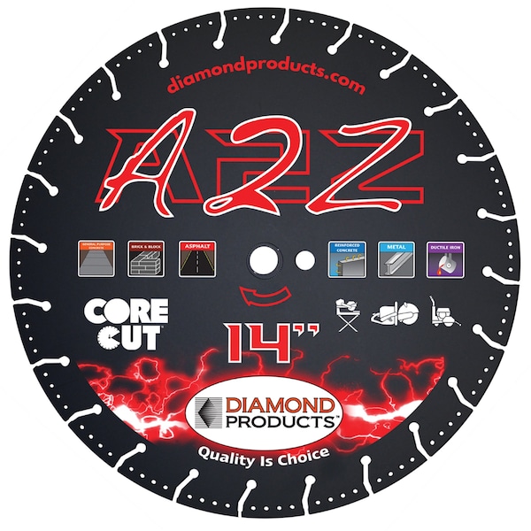 Diamond Products 9x.125x7/8 A2Z Vacuum Bonded Blade - 18751