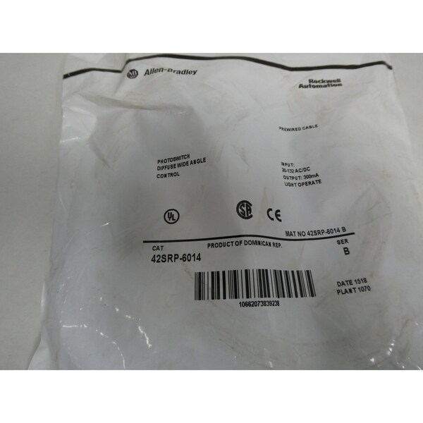 Sensor fotoeléctrico Allen Bradley 20-132V-AC 20-132V-DC - 42SRP-6014