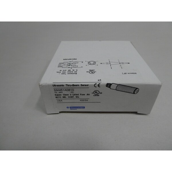 Sensor de proximidad ULTRASÓNICO DE PASO A TRAVÉS 12-24V-DC de Telemecanique Sensors - SM451A0810