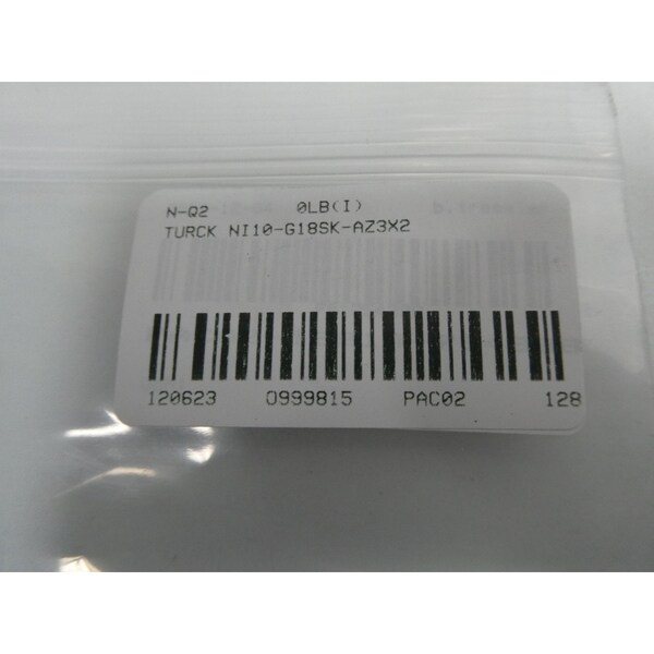 Sensor de proximidad inductivo de 55mm Turck - NI10-G18SK-AZ3X2, 20-250V-AC.