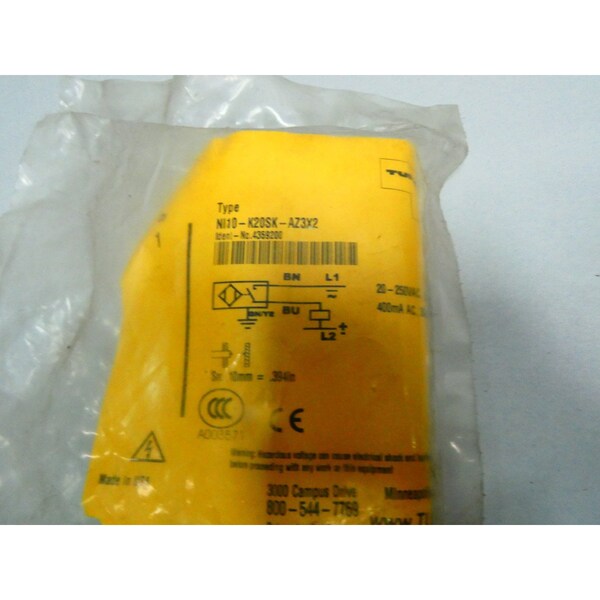 SENSOR DE PROXIMIDAD Turck 20-250V-AC 10-300V-DC - NI10-K20SK-AZ3X2
