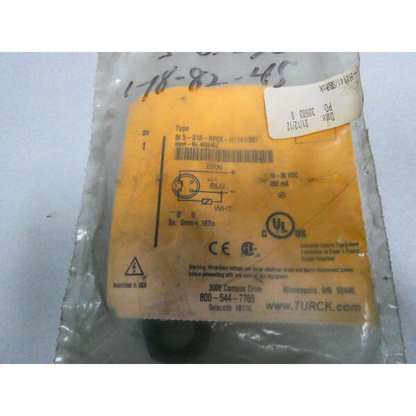 SENSOR DE PROXIMIDAD DE 10-30V DC - BI5-S18-RP6X-H1141/S97 4656402