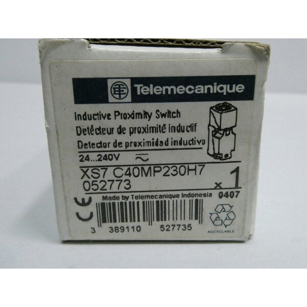 Interruptor de proximidad Telemecanique Sensors 24-240V-AC - XS7 C40MP230H7