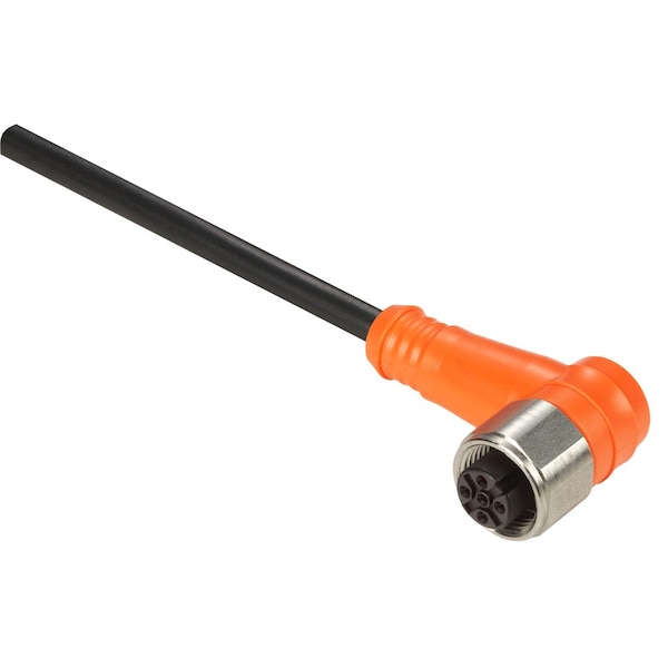 Conector preinstalado M12 hembra de Telemecanique Sensors en ángulo de 90° - XZCPA1241L2