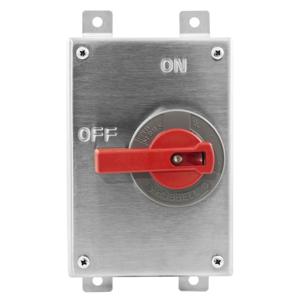 Interruptor de Desconexión Cerrado No Fusible Hubbell, 600V AC, NEMA 12K, 4, 4X - HBLDS3SS
