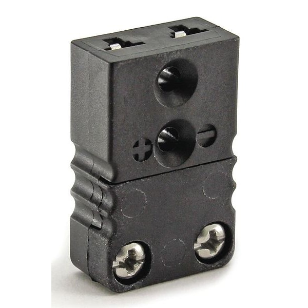 Conector para termopar tipo J, Negro, 2 pines - 36GK87