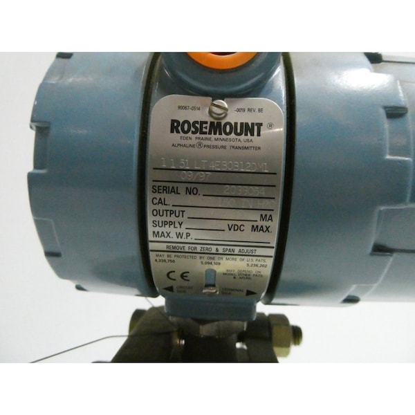 Sensores de nivel de líquido con transmisor de 0-150IN-H2O Rosemount 150 45V-DC FLANGE - 1151LT4EB0B12DM1