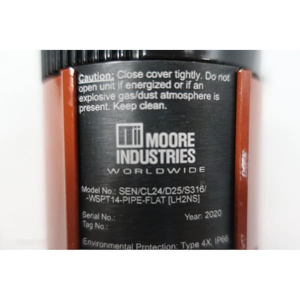 Otros Sensores de Nivel y Transmisor de Moore Industries - SEN/CL24/D25/S316/WSPT14-PIPE-FLAT