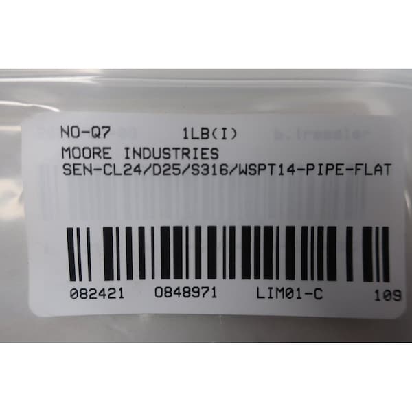 Otros Sensores de Nivel y Transmisor de Moore Industries - SEN/CL24/D25/S316/WSPT14-PIPE-FLAT