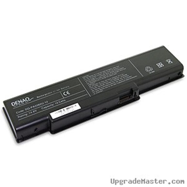Denaq High Capacity Battery for Toshiba Satellite A60 Laptops- 4400mAh - DQ-PA3382U-8