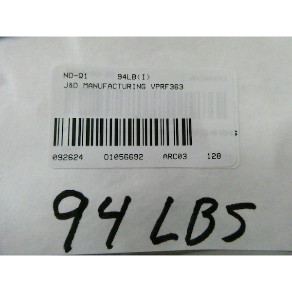 J & D Manufacturing PANEL 1/2HP 36IN 3PH 230/460V-AC FAN - VPRF363
