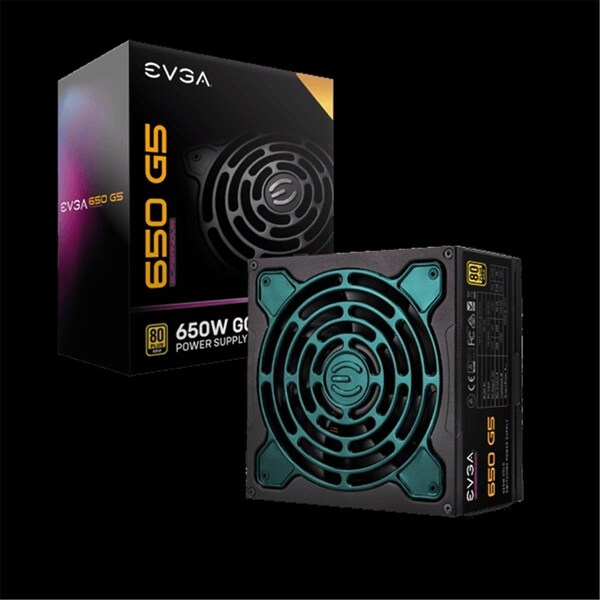 Evga 650 watt SuperNOVA 650 G5, 80 Plus Gold Fully Modular Eco Mode with FDB Fan - EV332060