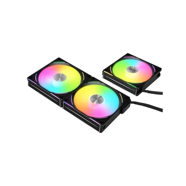Lian Li Lian-Li  120 x 120 x 28 in. Black Triple Fans - UF-AL120V2-3B