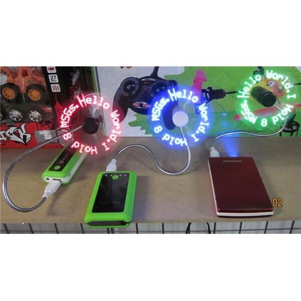 Azimport Azimport LED Fan Red 12 in. USB LED Fan - Red - LED FAN RED
