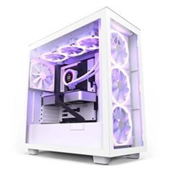 Nzxt H7 Elite ATX Mid Tower Cabinet, White - CM-H71EW-02