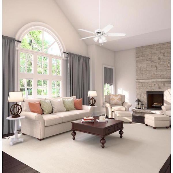 Hunter Hunter Builder Plus 52 in. Snow White White LED Indoor Ceiling Fan - 53236