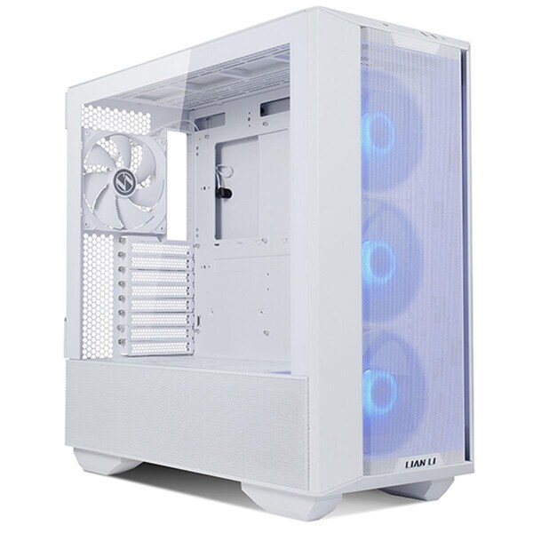 Lian Li Lian-Li  4 mm FullTower TG 3x140mm PWM Fans Mid-Tower Cabinet, White - LANCOOL III WHITE