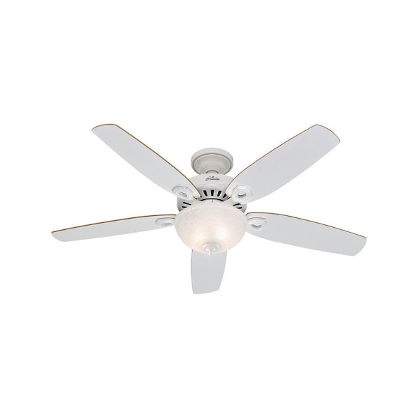 Hunter Hunter Builder Deluxe 52 in. Snow White White LED Indoor Ceiling Fan - 53089