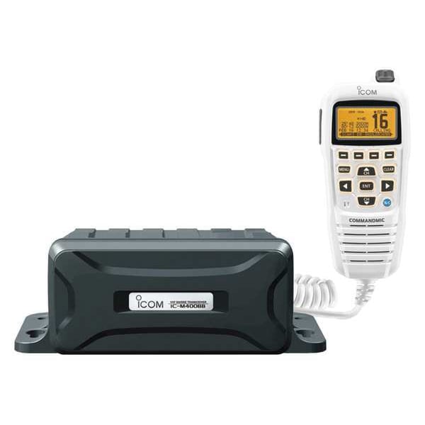Icom Marine Radio, 25W, VHF Marine, 8-1/2in.L - M400BB SW