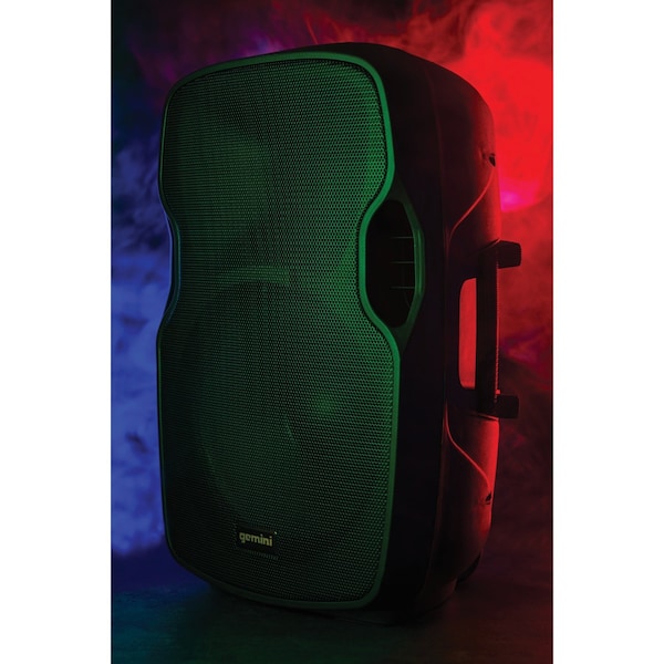 Gemini Portable Bluetooth PA Speaker with Integrated Mixer and Wired Microphone, Black - AS-15TOGO