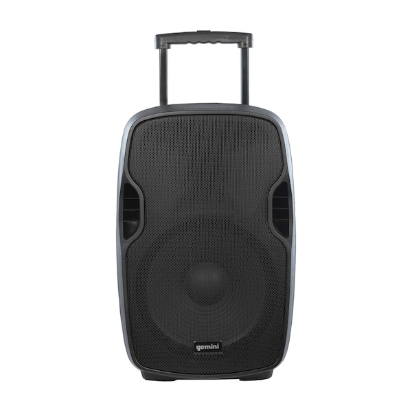 Gemini Portable Bluetooth PA Speaker with Integrated Mixer and Wired Microphone, Black - AS-15TOGO