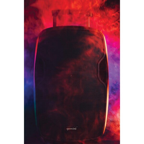 Gemini Portable Bluetooth PA Speaker with Integrated Mixer and Wired Microphone, Black - AS-15TOGO