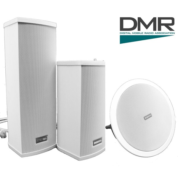 Maxon MDS Series DMR Digital / Analog Radio Loudspeakers 10W Ceiling Mount, Power Supply, Backup Battery - MDS-3400