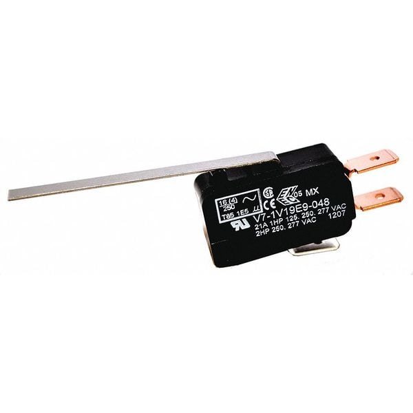 Interruptor de acción rápida en miniatura Honeywell, palanca, actuador largo, SPDT, calificación de contacto de 21A @ 240V CA - V7-1V19E9-048