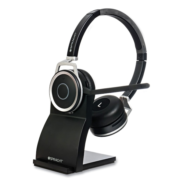 Spracht ZuM BT Prestige Headset, Binaural, Over-the-Head, Black - ZUMBTP400