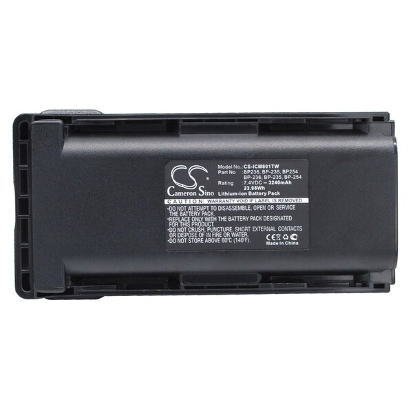 Bsc Preferred Icom IC-F70T IC-F80 IC-F80DS IC-F80DT IC-F9011 Two Way Radio Repl. Battery - CS-ICM801TW