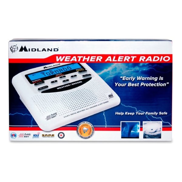 Midland Radio Table Top Weather Radio, White - WR-120B